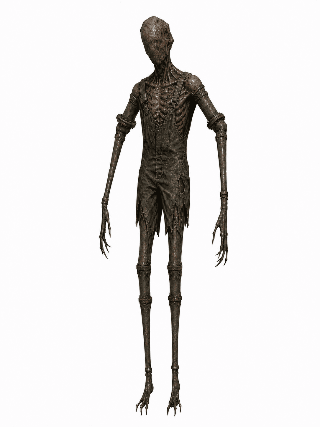 A tall mutilated humanoid creature from It Only Takes One Bullet